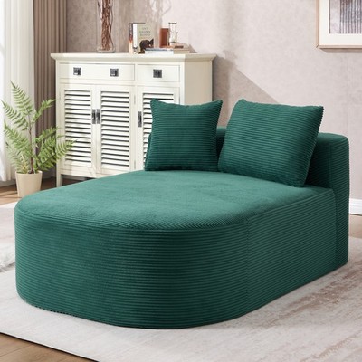 67.5''Chaise Lounge Chair 46'' Wide Seat Indoor Corduroy Oversized Sleeper Sofa