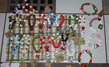 Christmas Silicone Beaded Keychain   Holiday ...