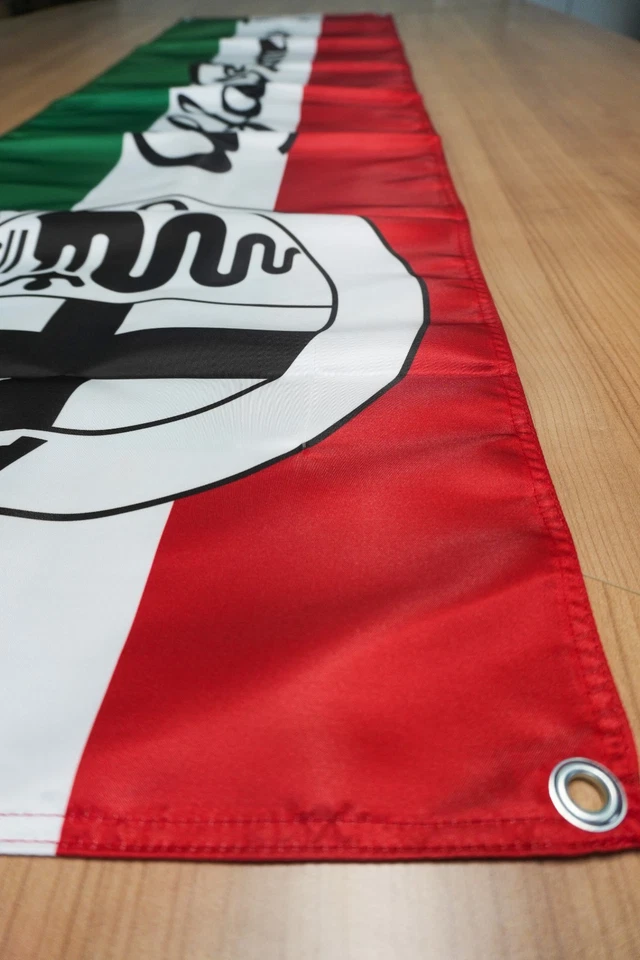Alfa Romeo Milano Tricolore Edition–Racing Banner Flag-180× 45cm (70.8” × 17.7”) - Image 4 of 4