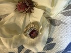 925 Sterling Silver Cocktail Ring Cushion-Cut Red Stone Prong Set Size 8.5 — photo 5