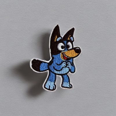 Iron On Patch, Cartoon Blue Heeler Dog, 2.5  - Kids Shows, Cute Party Favors