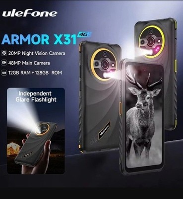 Neu Ulefone Armor X31 4G robuste Handy Nachtkamera 6+128GB IR Blaster 48MP