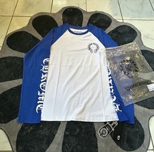 Chrome Hearts Raglan Long Sleeve Shirt White Blue Graphic Size S M Brand New Chrome Hearts Raglan Long Sleeve Shirt White Blue Graphic Size S M Brand New
