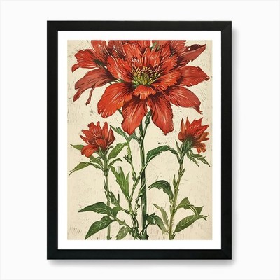 Red Cosmos 1 Art Print Framed Wall Art Poster Canvas Print Picture