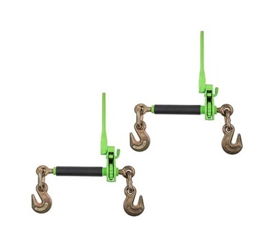 Mytee Products 2 Pack 1/2'' - 5/8'' Hi-Viz Green Heavy Duty Folding Handle Ratc...