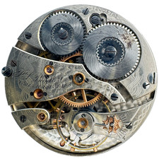 Antique 16s 1913 Waltham 1908 17J Mech Hunter Pocketwatch Movement P.S. Bartlett
