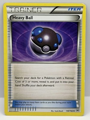 Pokémon Heavy Ball Trainer Non-Holo Card 140/162 2015 Illus. Toyste Beach