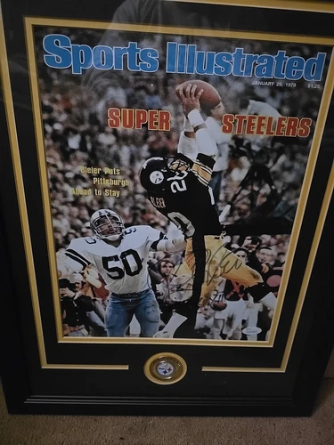 Pittsburgh Steelers Rocky Bleier Autographed 11x14 Framed Photo Jsa Certified