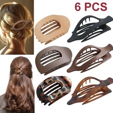 6 PCS Hair Claw Clips for Women Flat Hair Clips Set for Thick Thin Hair Nonslip