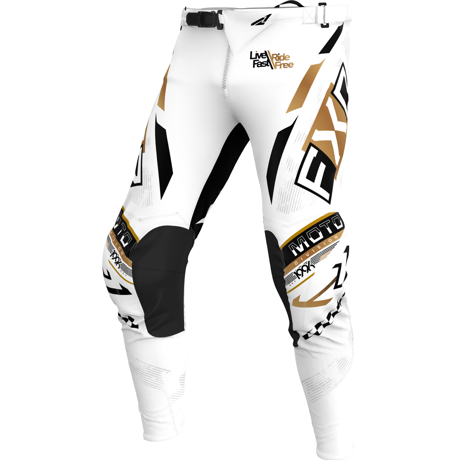 FXR Podium Gladiator MX Pant 2025.5 White/Black/Gold