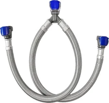Quick Connect Faucet Water Supply Lines, 12 Inch, Widespread 12 Silver 