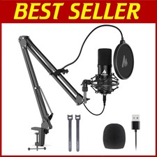 Professional USB Condenser Mic Kit for Podcasting, Gaming