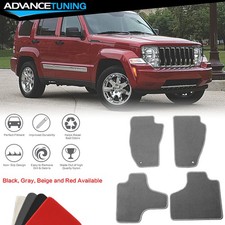 Fits 08-13 Jeep Liberty Auto Floor Mats Liner Front Rear Nylon Grey Carpets 4pc
