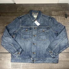 Todd Snyder Selvedge Denim Trucker Jacket Mens M DYLAN Jean Medium Wash NEW $328