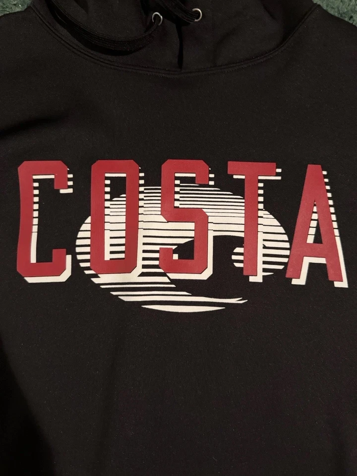  Sudadera con capucha Costa para hombre talla M color negro con estampados gráficos Foto 2 de 4