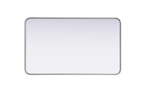 Elegant Decor Contour Metal Rectangle Mirror 24X40" Silver - Picture 5 of 11