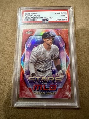 2023 Topps Stars of Mlb Chrome Aaron Judge #SMLBC-13 Red Refractor  /75 PSA