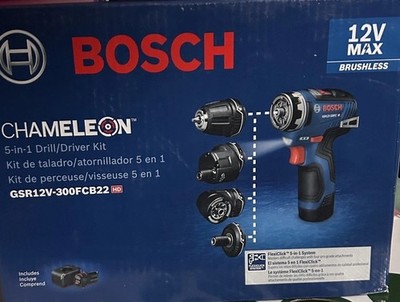 Bosch 12V Max Drill Driver 5-in-1 Flexiclick Kit GSR12V-300FCB22