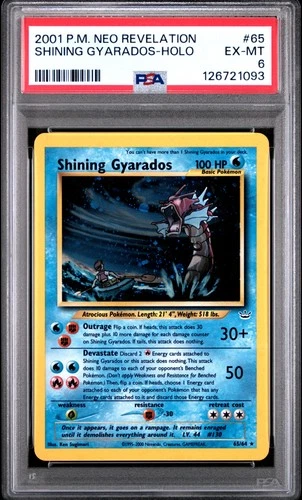 2001 POKEMON NEO REVELATION #65 SHINING GYARADOS-HOLO PSA 6