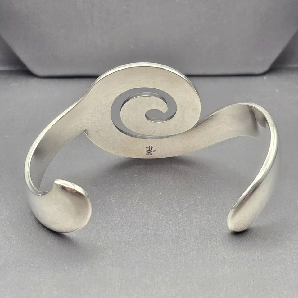 James Avery Sterling Silver Avant Swirl Cuff Bracelet 6.25" Retired 51g Statemen - Image 3 of 4