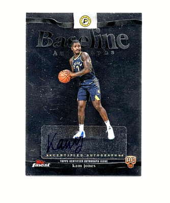2025-26 Topps Finest Kam Jones Baseline Auto RC Rookie #BA-KJ Pacers