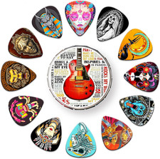 24 Pcs Guitar Picks 4 Thickness Guitar Pick Thin, Medium, Heavy Guitar Pics,Pick