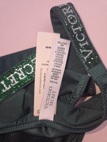 Victoria's Secret VS Shine Strap Push-Up Bra Set Cilantro Green Brazilian NWT