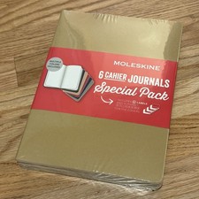 Moleskine New 6 Pack Multicolor 7.5" x 9.75" 120 Page Cahier Journals Notebooks