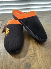 NEW! Clemson Tigers Slippers Men's Size Medium Black and Orange Comfy Feet NCAA