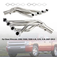 Long Tube Exhaust Header kits For Chevy Silverado Suburb 2007-14 4.8 5.3 6.0L