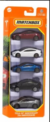 2024 Matchbox - Tesla 20th Anniversary 5 Pack - Model S❤️3❤️X