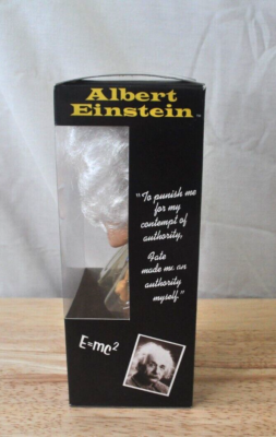 Funko Wacky Wobbler Albert Einstein W/ Curly White Hair Bobble