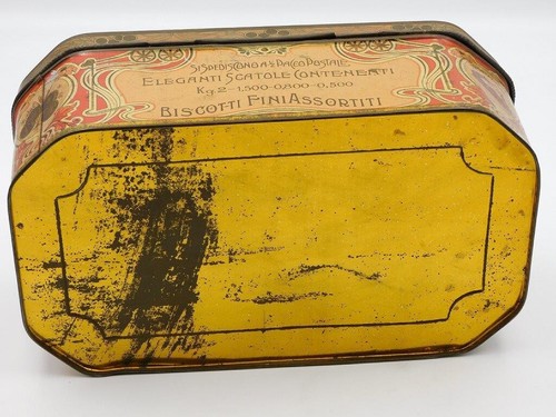 Scatola latta Gentilini biscotti Roma de paolinis matossi Torino tin box - Foto 2 di 7