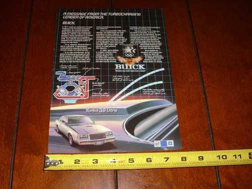 BUICK TURBO TURBOCHARGED 3.8 ORIGINAL AD - Picture 3 of 12