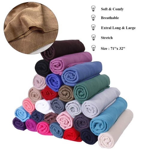 Head Scarves Wrap Turban for Black Women Long Lightweight Fashion Solid Color... - Picture 3 of 6
