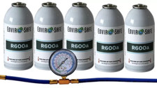 R600a, R600 in 6oz. Cans, Small AC Systems, Charging Kit for R600a (5 Cans)