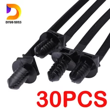 New 30Pcs Push Wiring Clip Cable Line Zip Tie Loom Harness Fastener