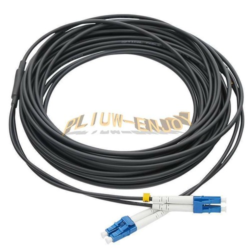 Câble fibre optique blindé noir 200M LC-LC UPC SM 9/125 cordon de raccordement fibre optique recto verso - Photo 5/7