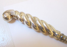 Antique Long Spiral Boot Button Hook Silver