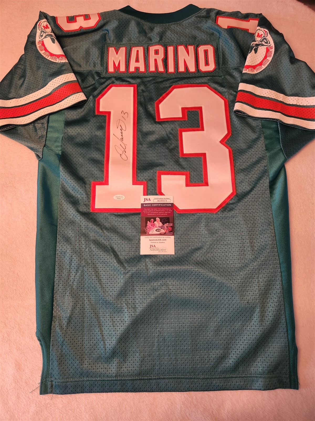 DAN MARINO signed DOLPHINS authentic Proline game jersey JSA COA SIZE