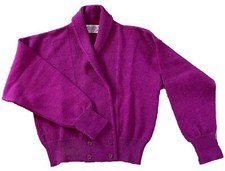 VTG Pendleton Womens Petite Medium Virgin Wool Double Breast Cardigan Sweater