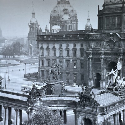 Antique 1930s Kaiser Wilhelm Monument Berlin Germany Stereoview Photo Card V2917