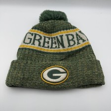 Green Bay Packers New Era Knit Hat On Field Sideline Beanie Hat Fleece Cap