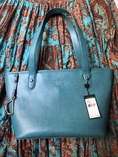 Ralph Lauren Newbury Shopper - Turquoise - Nwt - Medium Tote - Leather