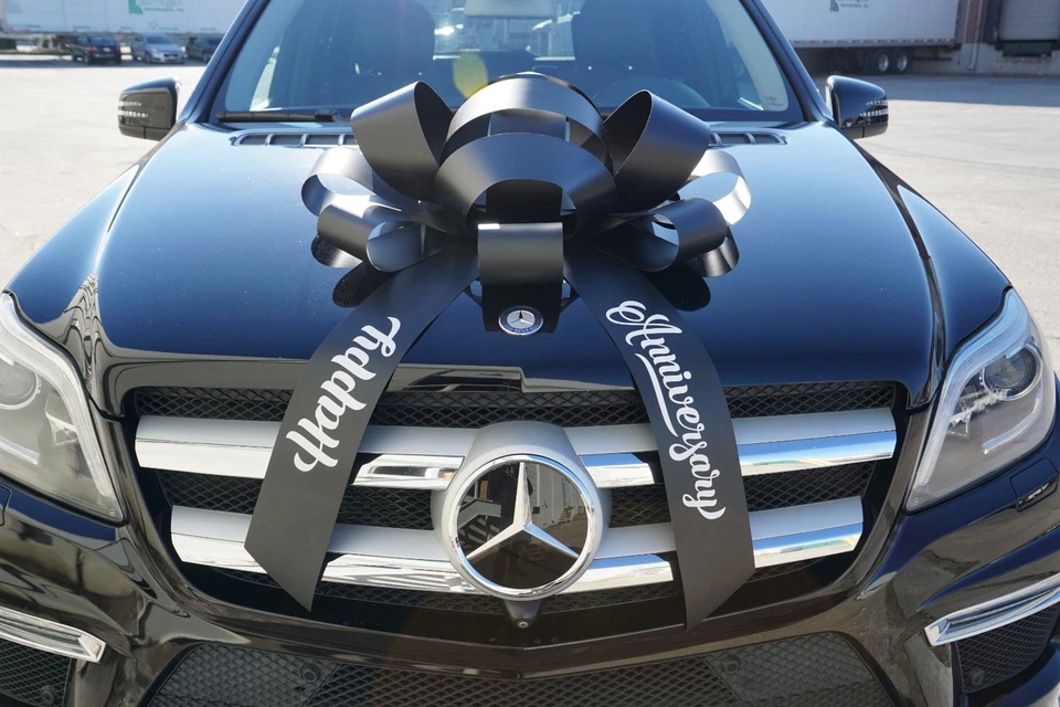 Arco de coche feliz aniversario, arco de regalo magnético grande, cinta especial de arco de coche  Foto 3 de 4