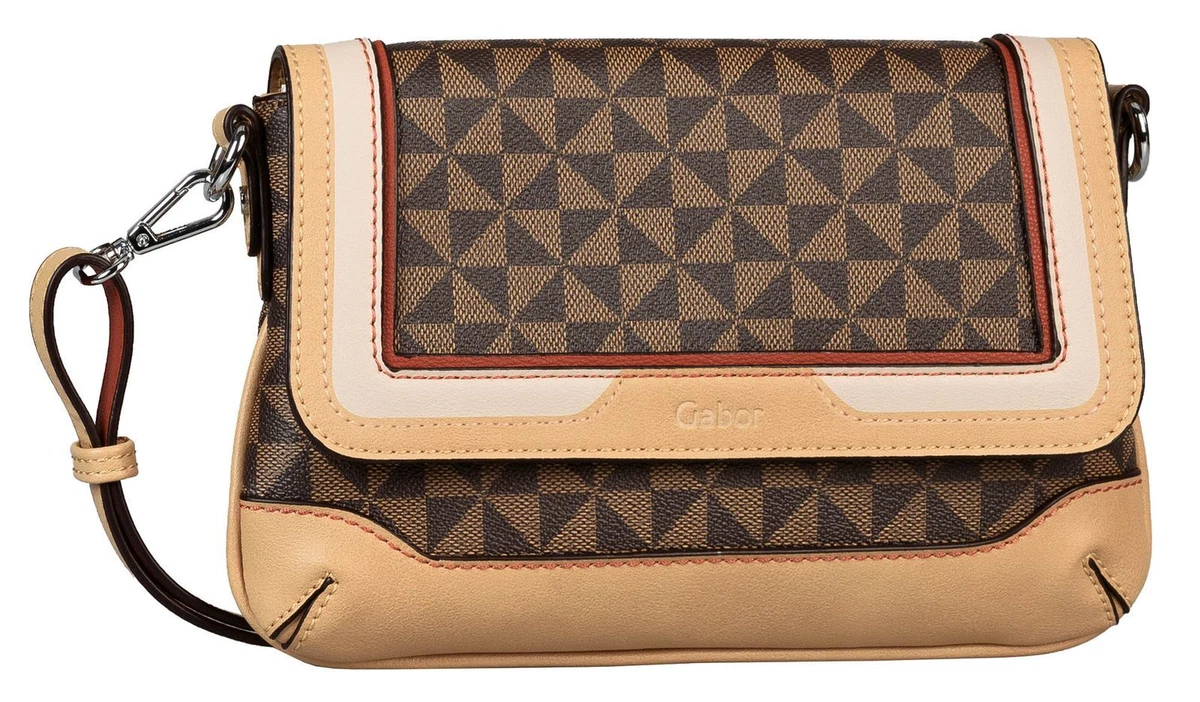 Borsa A Tracolla Gabor Annett Effetto Rafia, Pelle Sintetica, Con Frange, 24x7x15 Cm, Multicolore