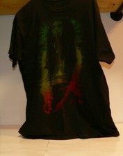 Zion Bob Marley t shirt with Marijuana Leaves size Large