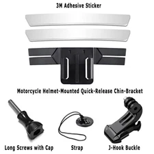 Fully Adjustable Holder Motorcycle Helmet-Mounted Chin-Bracket for Action Camera