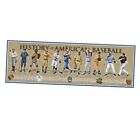 History of American Baseball Poster - 11 3/4" By 36" Timeline Print 36L" x 36W"