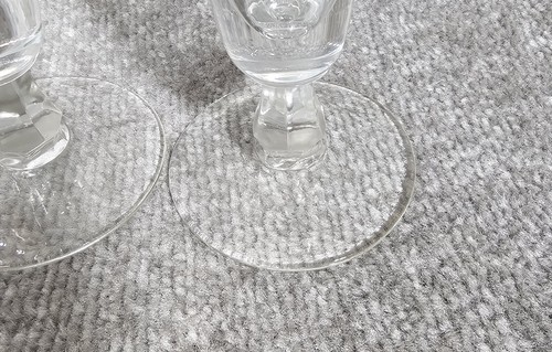 Vintage Lowenbrau Fluted Stemmed Beer Glasses White Blue Graphics Set of 3 - Picture 6 of 8